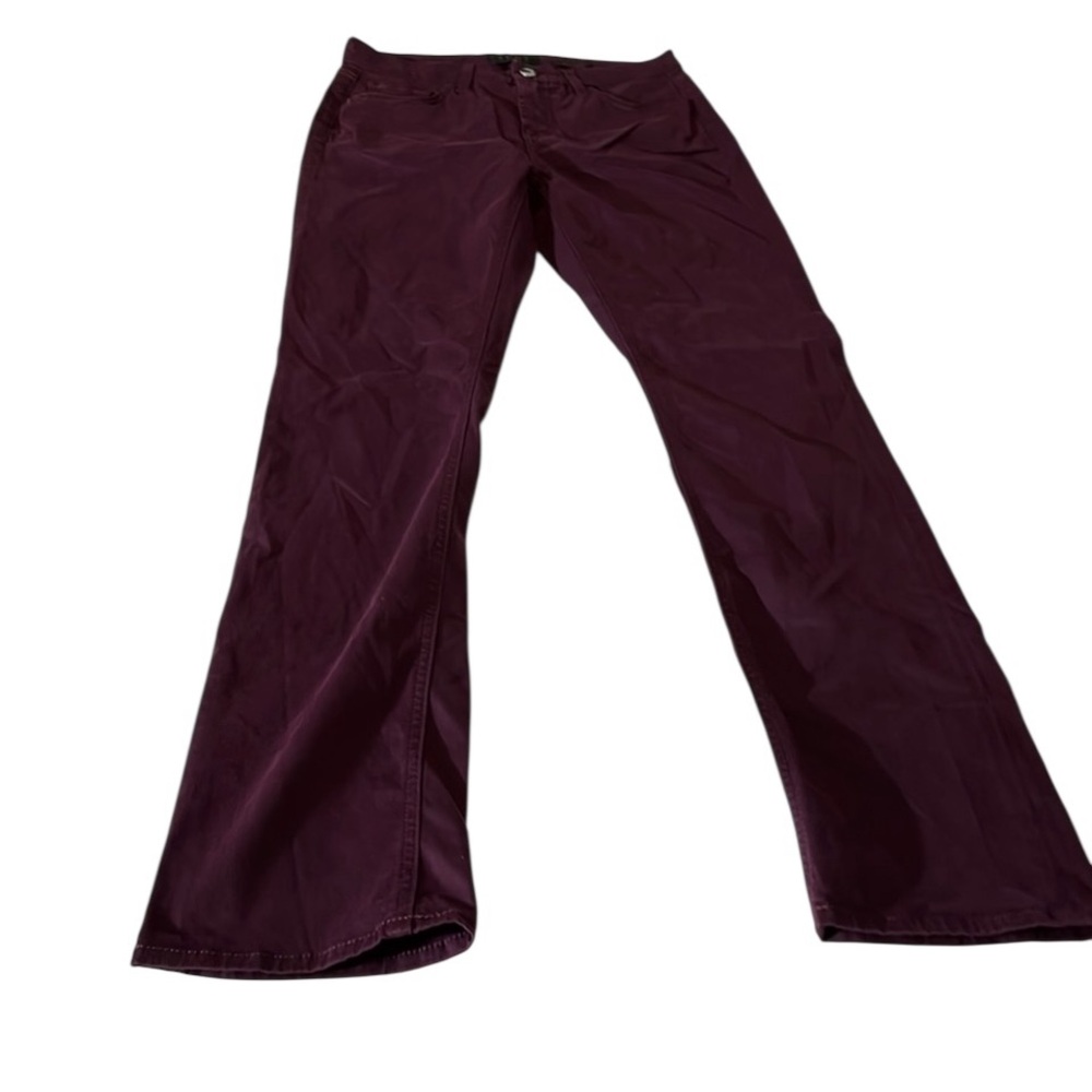 JEN 7 by 7 for all mankind size 4 jeans wine/ maroon  highwaist straight leg
